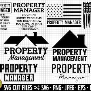 pacote svg do gerente de propriedades png pacote pacote de design de camisa do gerente de propriedades uso comercial gratuito