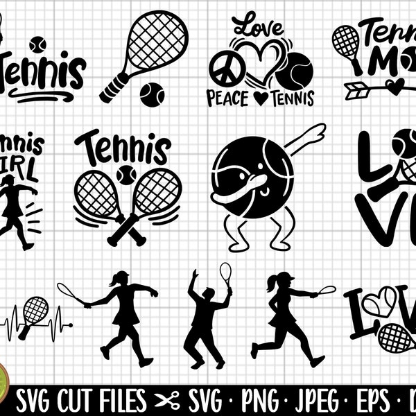 tennis svg png bundle cricut