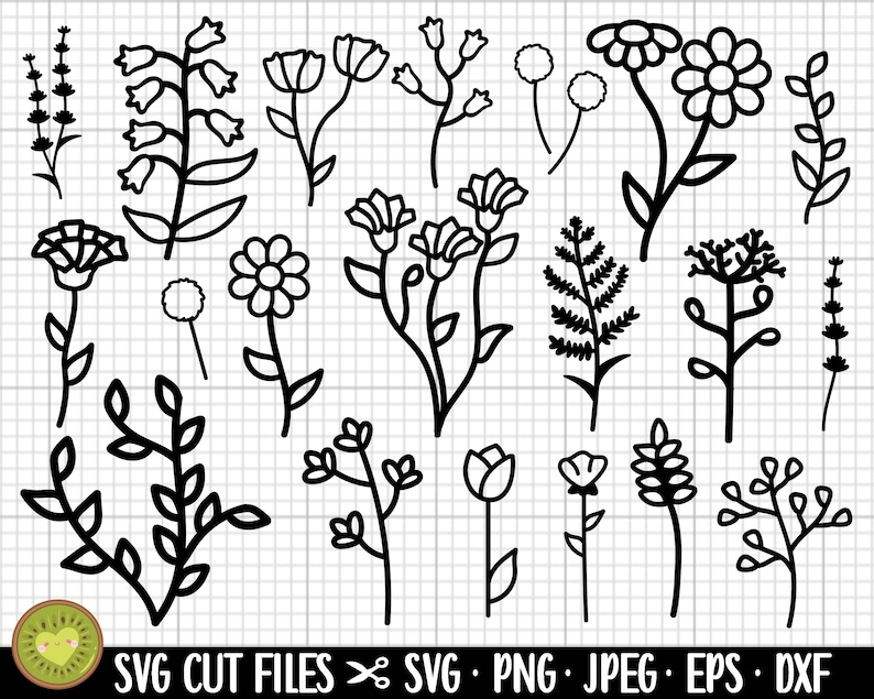 Flower Svg Bundle for Cricut Flower Svg File Bundle Flower Png Bundle