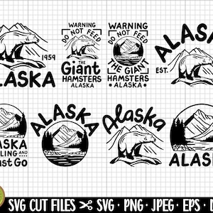 alaska svg bundle cricut shirt alaska png alaska shirt design cut file eps dxf jpeg free commercial use