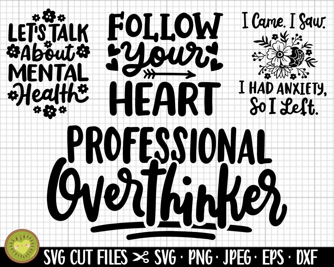 Mental Health Svg Png Bundle Cricut Cut Files Shirt - Etsy Canada