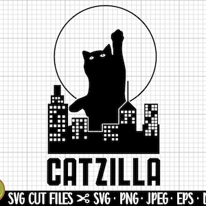 catzilla svg catzilla png catzilla clipart commercial use cricut cut file