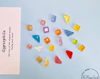 20pcs Geometric Glass Fridge Magnet, Irregular Magnets for Refrigerator/Notice Board, Office Message Magnet, Polaroid Photo Holder Magnet