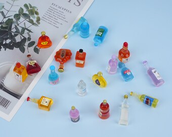 10 pcs/ensemble aimants de réfrigérateur de bouteille de vin de simulation de style aléatoire, aimants de réfrigérateur de bouteille 3D réalistes, décoration d'aimant de maison et de salon, cadeaux