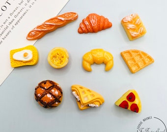 10pcs/set Realistic Bread Themed Fridge Magnets, Unique Food Refrigerator Magnet, Resin Message Magnet, Decorative Magnet, Housewarming Gift