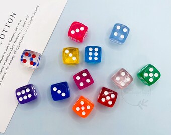 10pcs/set Random Color Dice Fridge Magnet, Funny Colorful Dice Refrigerator Magnet, Cubicle Magnets, Polaroid Photo Magnets, Kitchen Decor