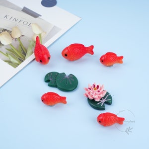 1 Set Lotus Pond Carp Fridge Magnet, 3D Simulation Miniature Animals Refrigerator Magnets, Creative Magnet. Unique Kitchen/Home Decor image 5