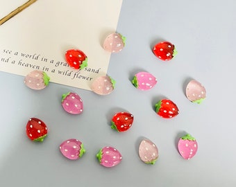 Shiny Strawberry Fridge Magnet, Resin Fruits Refrigerator Magnets, Fruit Novelty Magnet, Notice Board Magnets, Home Decor, Housewarming Gift