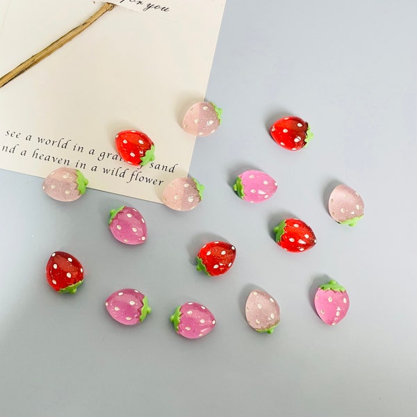 Shiny Strawberry Fridge Magnet, Resin Fruits Refrigerator Magnets, Fruit Novelty Magnet, Notice Board Magnets, Home Decor, Housewarming Gift