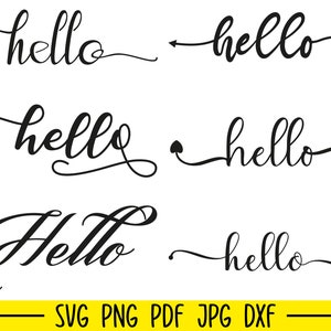 Hello Svg, Hello Svg Bundle, Hello Sign Svg, Hello, Hello Cut File