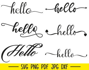 Hello Svg, Hello Svg Bundle, Hello Sign Svg, Hello, Hello Cut File