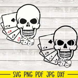 Skull Gambler Svg, Cartas de jogar Svg, Poker Svg, Casino Svg, Jogos de azar Svg, Cartas Svg, Las Vegas Svg, Naipes de cartas Svg, Four of a Kind Svg