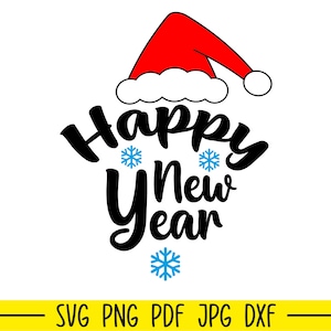 Happy New Year Svg, Happy New Year, Christmas Svg, Christmas Designs, Christmas Cut File, Merry Christmas Svg