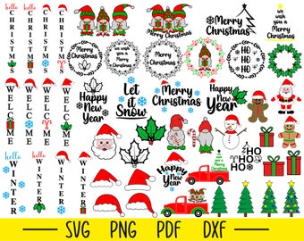 Christmas Svg Bundle, Christmas Svg, Santa Svg, Merry Christmas Svg, Happy New Year Svg, Christmas Tree Svg, Christmas Gnome Svg