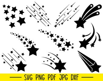 Shooting Star Svg, Shooting Star Svg Bundle, Star Svg Bundle