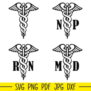 Medical Symbol SVG, Nurse Svg, Doctor Svg, Caduceus Svg, Ceduceus Cricut, Medical Symbol for Lazer Cut