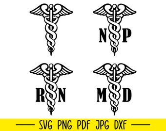 Medical Symbol SVG, Nurse Svg, Doctor Svg, Caduceus Svg, Ceduceus Cricut, Medical Symbol for Lazer Cut