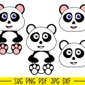 Panda Svg, Panda Svg Bundle, Panda Cut File, Cute Panda Svg, Baby Panda Svg, Cute Animal Svg