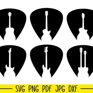 Guitar Pick Svg, Pick Svg, Electric Guitar Svg, Bass Guitar Svg, Guitar Pick Svg Bundle, Music Lover Svg