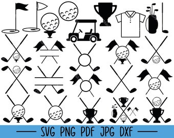 Golf Svg Bundle, Golf Ball Svg, Golf Clup Svg, Golf Cut File, Golf Svg, Golfer Svg, Golf Monogram Svg, Golf Name Frame