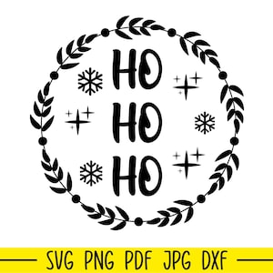 Ho Ho Ho Svg, Ho Ho Ho Cut File, Framed Ho Ho Ho Design, Christmas Svg, Christmas Cut File, Christmas Frame Svg