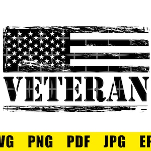 Veteran Svg, American Flag Svg, Grunge American Flag, Horizontal American Flag, Grunge Veteran Svg, Veteran Cut File