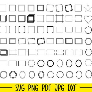 84 Frame Files, Rectangle Frame Svg, Frame Svg, Shape Svg, Square Frame Svg Bundle, Geometric Border Svg, Border Svg, Oval Svg