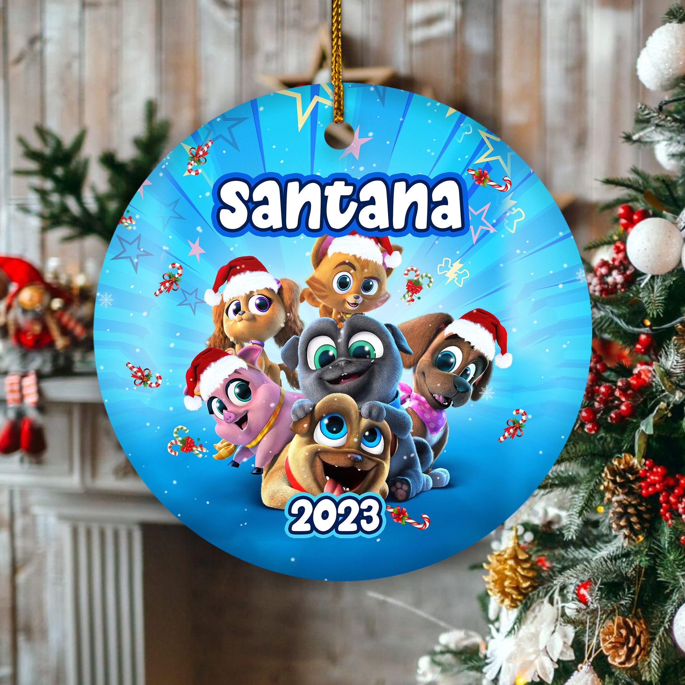 Personalized Puppy Dog Pals Ornament Puppy Dog Pals Christmas Etsy