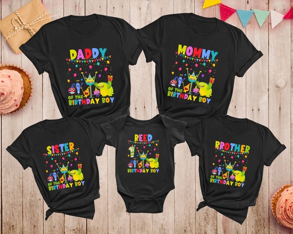  Bluey Personalized Family Birthday Shirt, Family Matching  Cartoon Shirts, Dog T-Shirt for Kids 2023 : Handmade Products