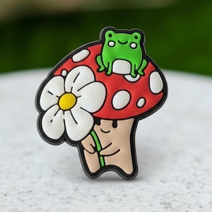 Kawaii Frog Mushroom Shoe Charm – Clog Decoration