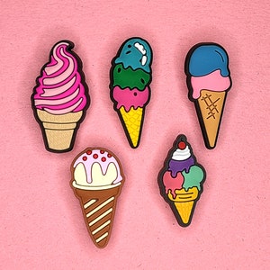 Good-tasting Food DIY Shoes Charms for Croc Cute Ice Cream Cone