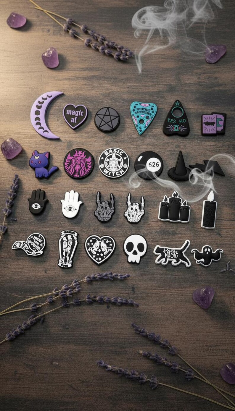 Witchy Halloween Shoe Charms image 1