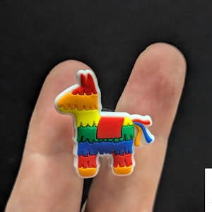 Colorful Piñata Shoe Charm – Fun Fiesta Party Decoration – Cute Rainbow Clog Accessories – Gift for Kids, Teens, Adults