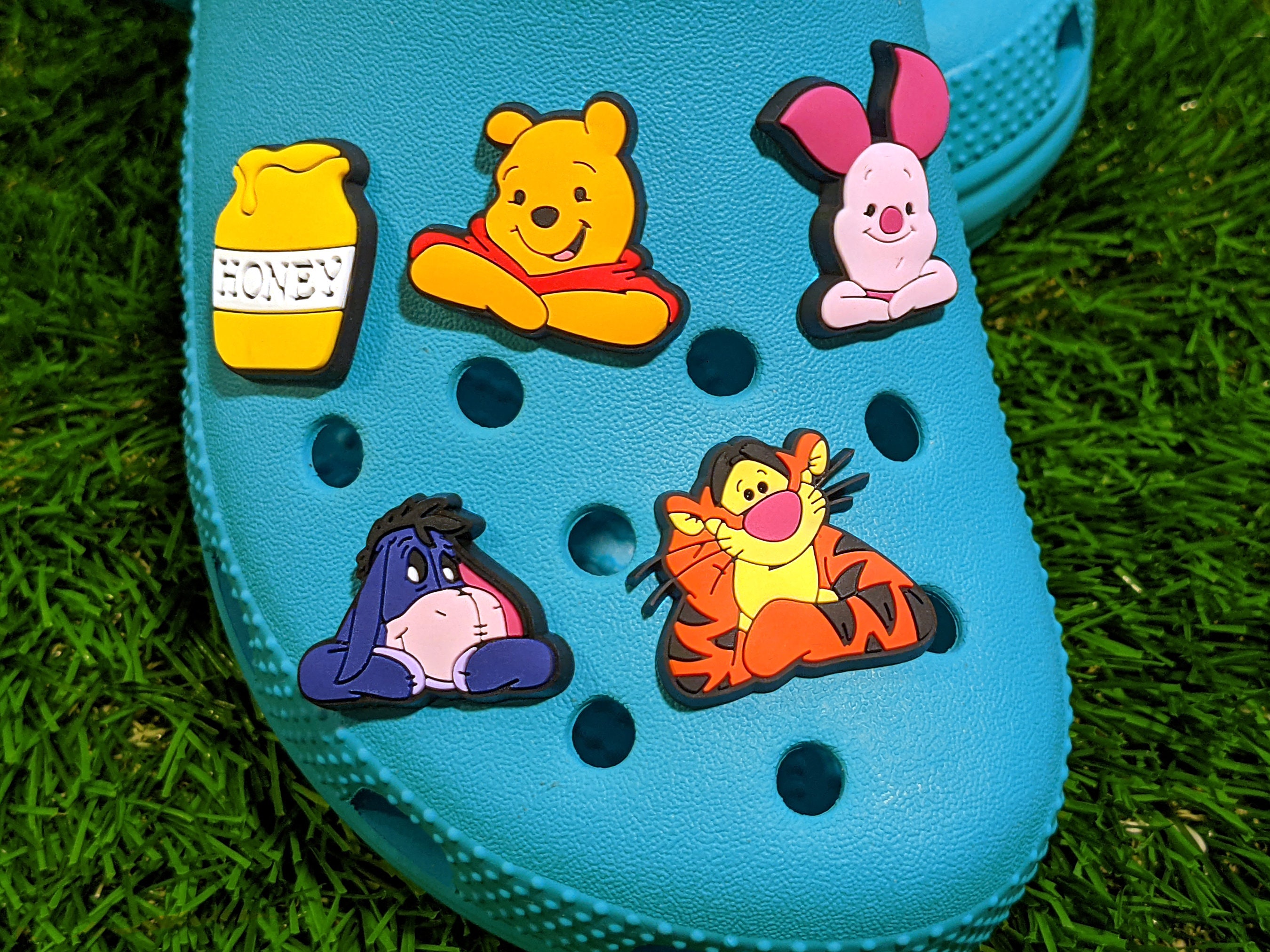 Hot Sale 1pcs PVC Shoe Charms Pooh Bear Winnie Piglet Tigger Eeyore  Accessories Sandal Decoration For Croc Jibz Kids X-mas Gift - AliExpress