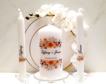 Unity candle set for wedding, personalized unity ceremony candles, wedding unity ideas, wedding unity decor,personalized wedding gift ideas