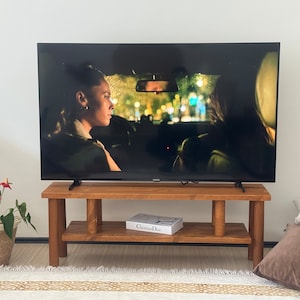 Solid Wood TV Stand , Tv Stand with Storage Console, Rustic TV console, Scandinavian TV stand, Wooden media centre