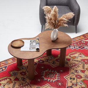 Mesa de centro de madera, Mesa de centro de estilo moderno, Mesa de centro abstracta, Mesa de centro para sala de estar, Mesa de centro Scandi