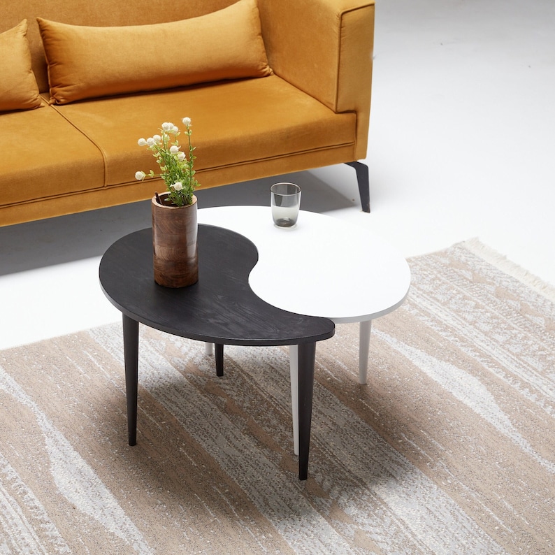 Yin Yang Wooden Coffee Table yin Yang Coffee Occasional Table Etsy