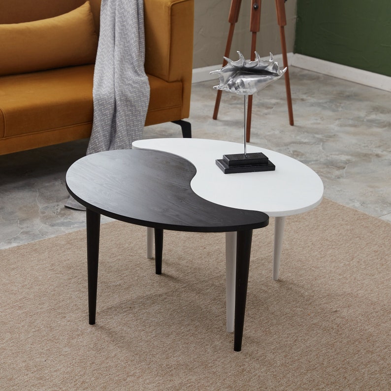 Yin Yang Wooden Coffee Table yin Yang Coffee Occasional Table Etsy