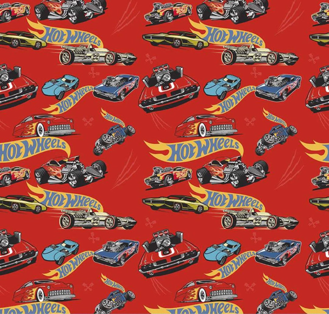 Cars Wrapping Paper Cars Gift Wraphot Wheels Birthdaycars Etsy
