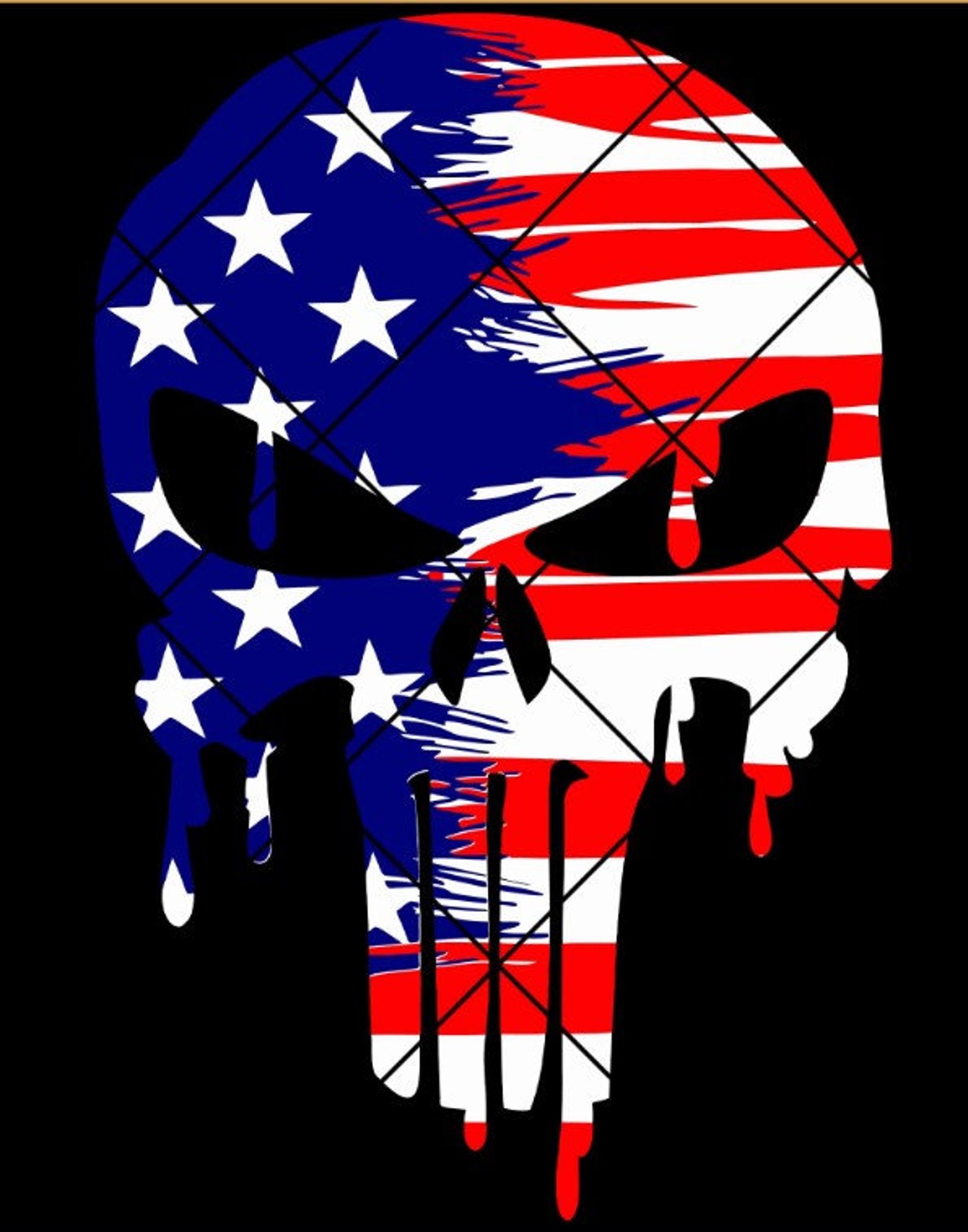 Skull USA Svg Skull Distressed American Flag Svg Skull Svg - Etsy UK