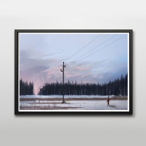 Paysage d'hiver I • affiche de la série Paysage