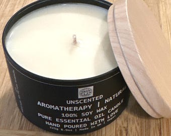 Unscented Soy Candle | (8oz) Toxin-free.