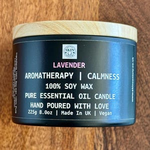 Lavender Soy Candle | Calming aromatherapy toxin free 8oz image 3