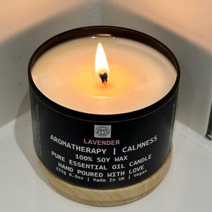 Lavender Soy Candle | Calming aromatherapy toxin free 8oz image 2