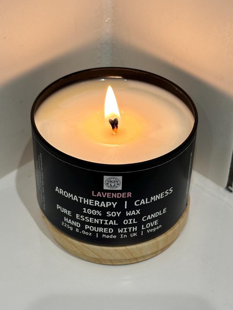 Lavender Soy Candle | Calming aromatherapy toxin free 8oz image 2