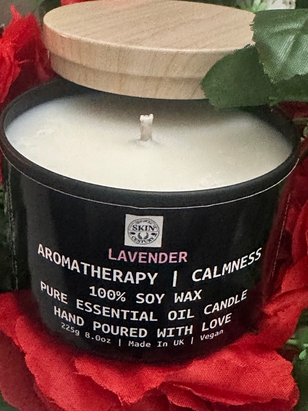 8oz Lavender Essential Oil Soy Candle Aromatherapy Essential Oils