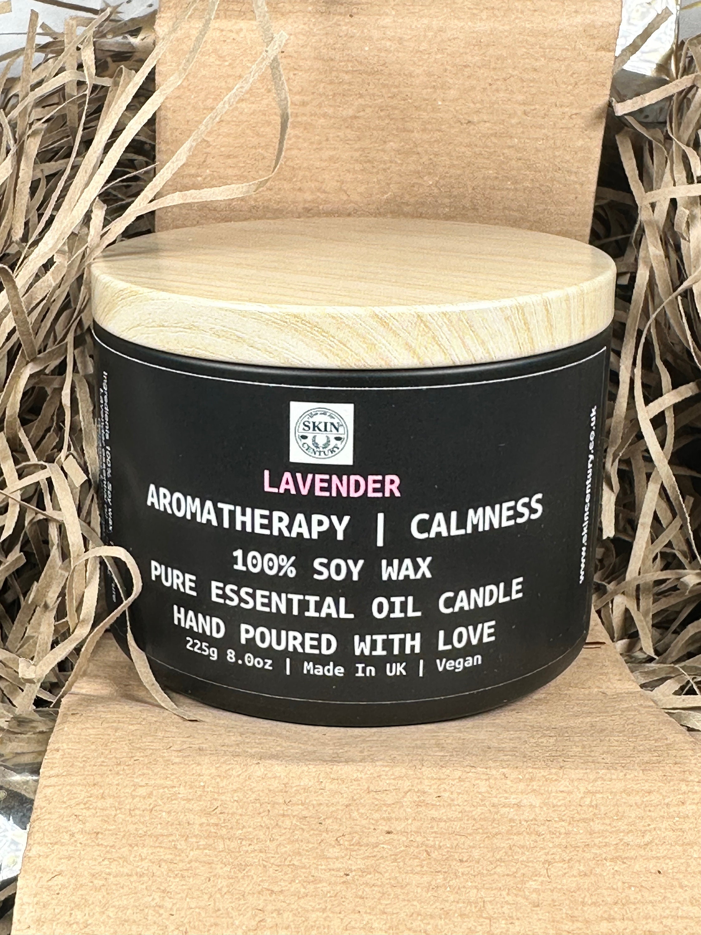 8oz Lavender Essential Oil Soy Candle Aromatherapy Essential Oils