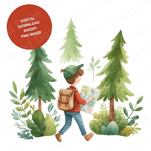 Geocaching PNG, geocaching shirt image, kids hiking PNG, geocaching lover clipart, kids geocaching clipart