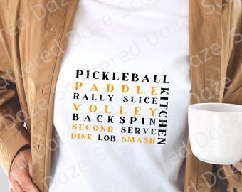 Pickleball T-Shirt Design SVG & PNG Bundle (Digital Download)